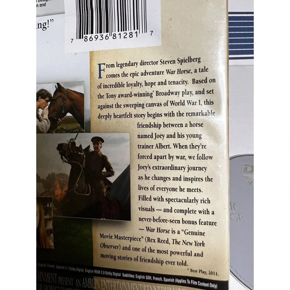 *Buy2Get1 War Horse DVD Steven Spielberg Movie Combine Shipping To Save BILa‎